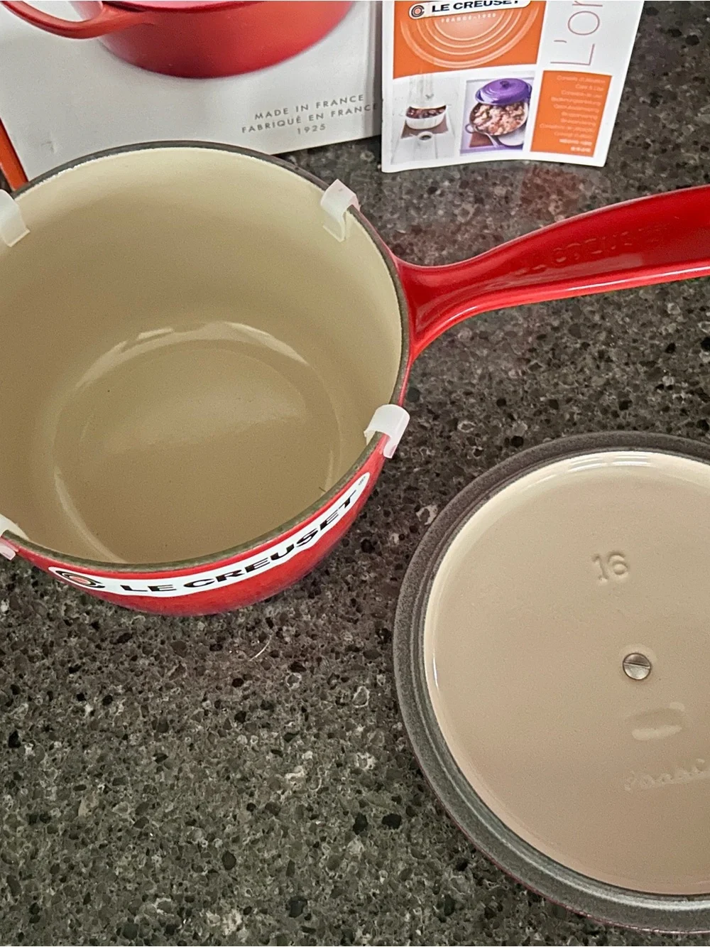 New Le Creuset ® Signature 1.75-Qt. Cerise Saucepan with Lid